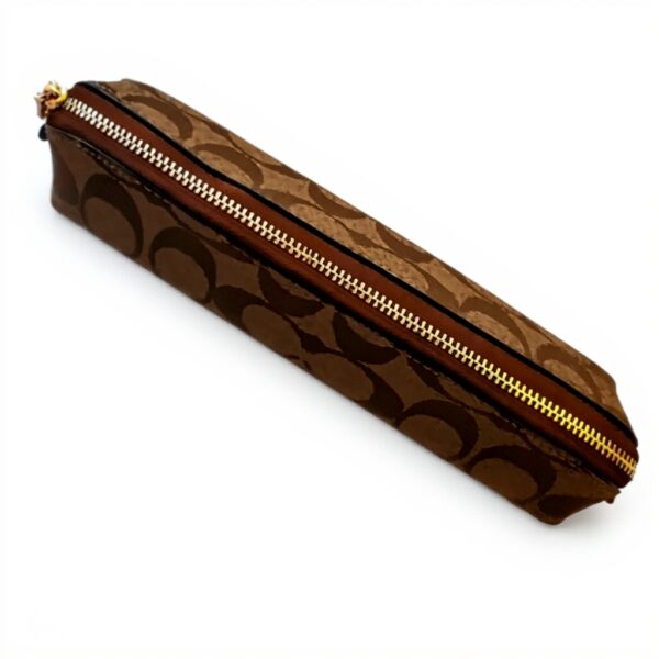 Astucci Coach Signature tela rivestita chiusura zip donna