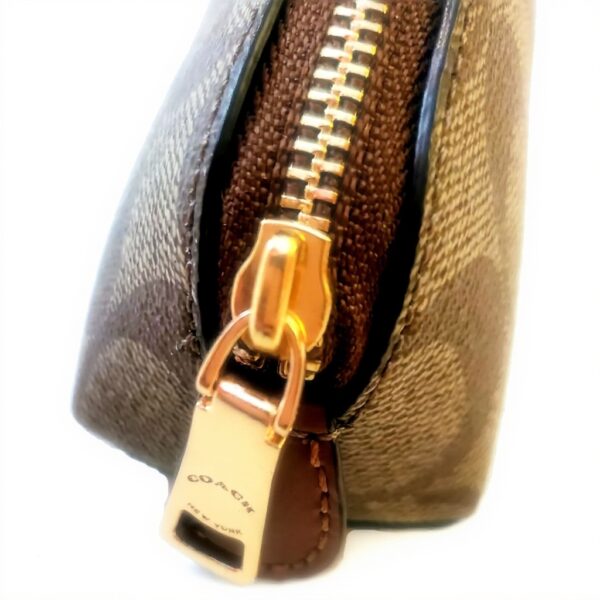 Astucci Coach Signature tela rivestita chiusura zip donna