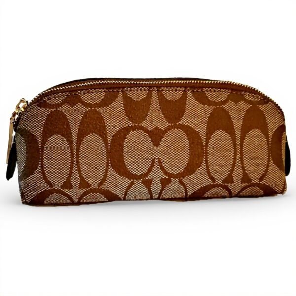 Astucci Coach Signature tela rivestita chiusura zip donna