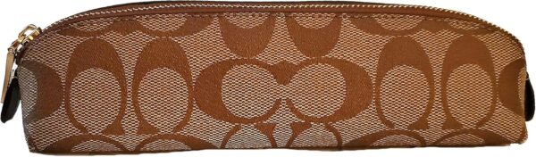 Astucci Coach Signature tela rivestita chiusura zip donna-0