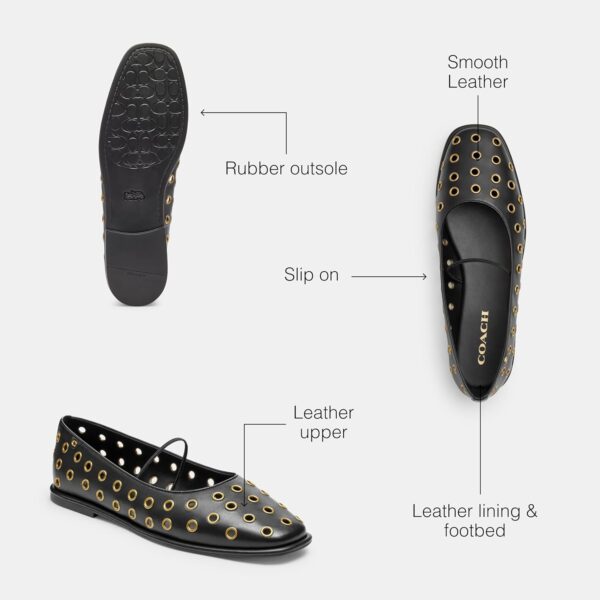 Coach Ballerine Emilia Mary Jane Donna Nero Pelle Liscia-2