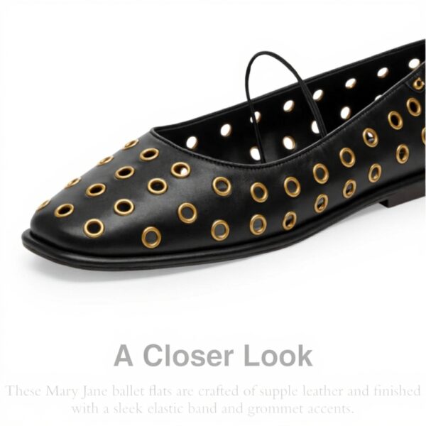 Coach Ballerine Emilia Mary Jane Donna Nero Pelle Liscia