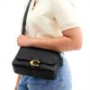 Coach Borsa a tracolla pelle vitello nero donna C4821