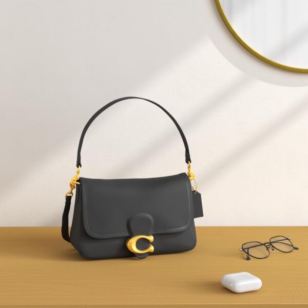 Coach Borsa a tracolla pelle vitello nero donna C4821-1