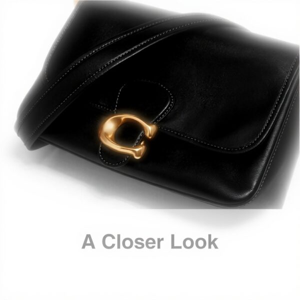 Coach Borsa a tracolla pelle vitello nero donna C4821