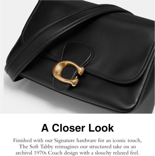 Coach Borsa a tracolla pelle vitello nero donna C4821-3