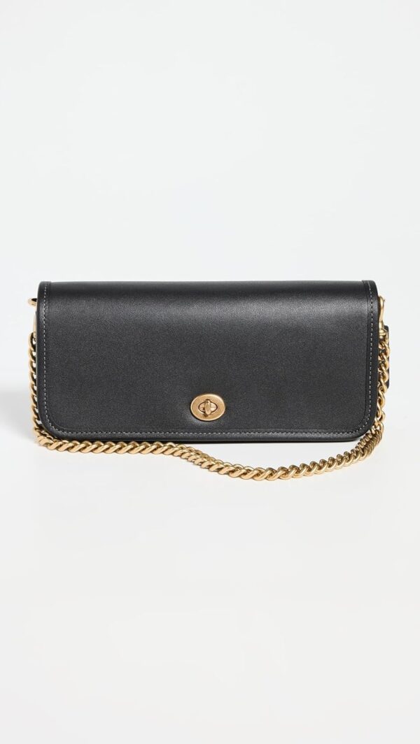 Coach Borsa Dinky Nero Pelle Conciata Tracolla Donna-1