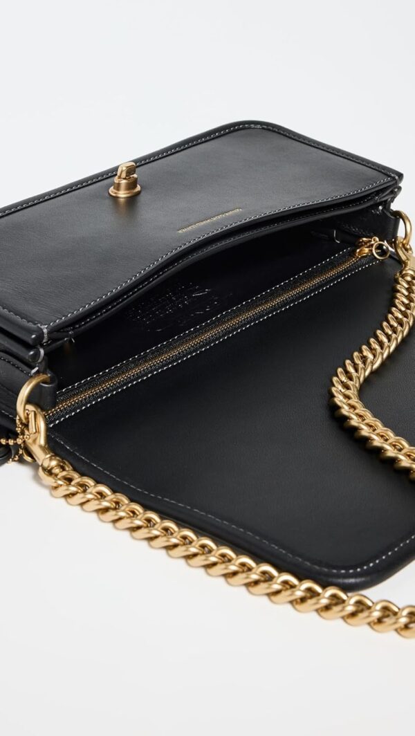 Coach Borsa Dinky Nero Pelle Conciata Tracolla Donna-4