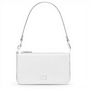 Borsa Coach pelle Cross Grain Chalk pochette donna