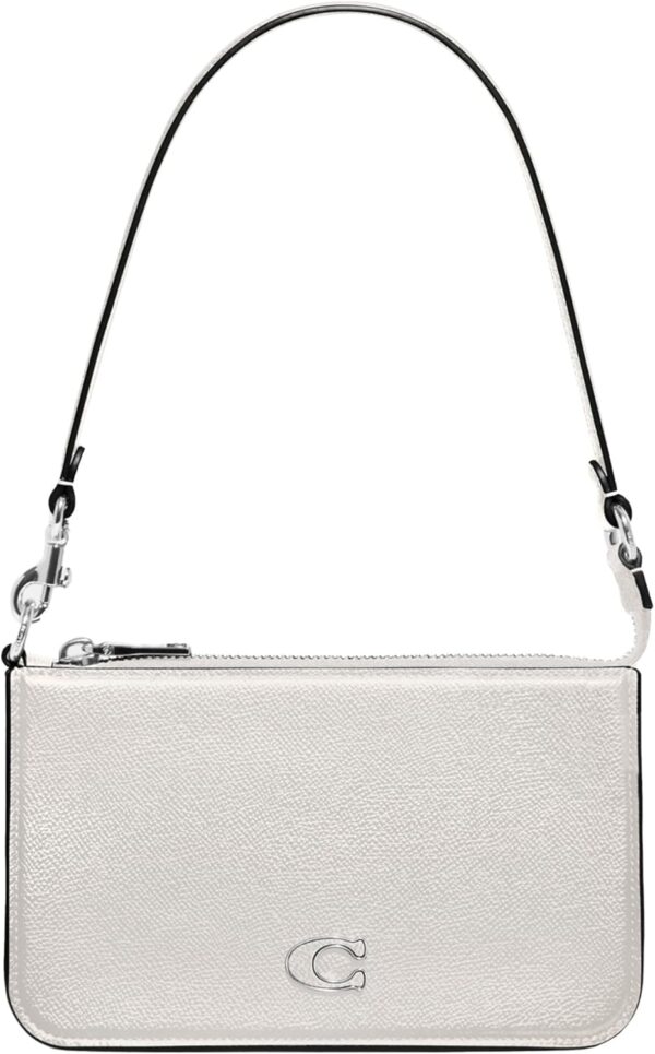 Borsa Coach pelle Cross Grain Chalk pochette donna-0