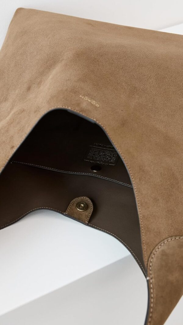 Borsa a spalla COACH Brooklyn pelle scamosciata donna-5