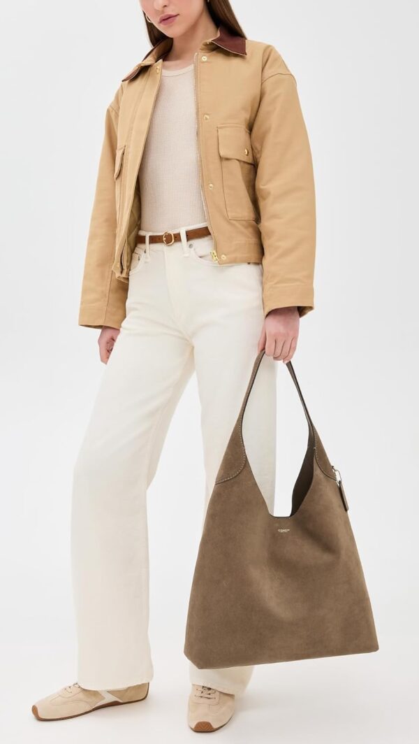 Borsa a spalla COACH Brooklyn pelle scamosciata donna-2