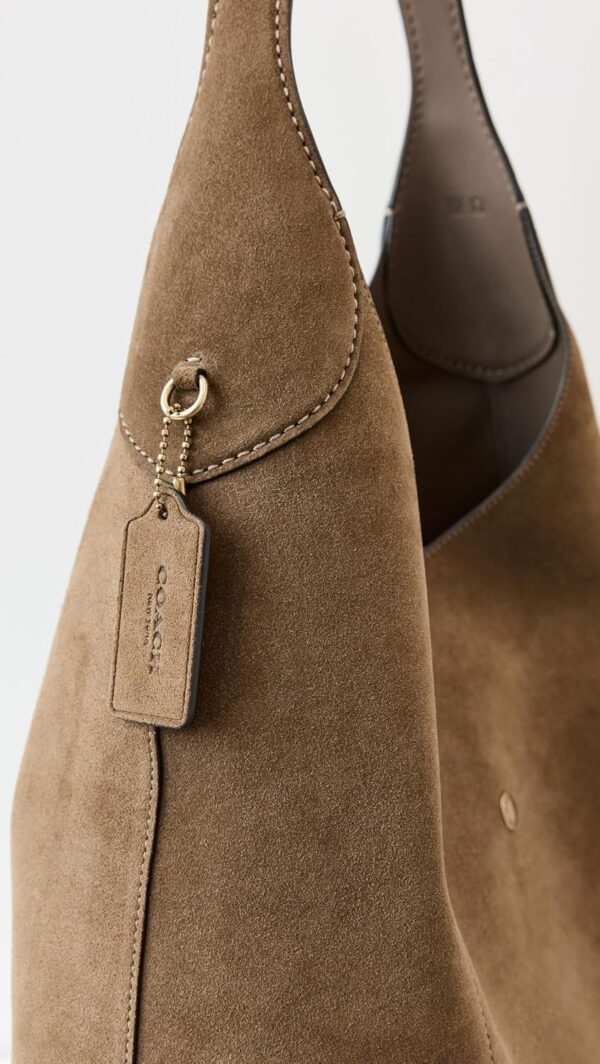 Borsa a spalla COACH Brooklyn pelle scamosciata donna-4