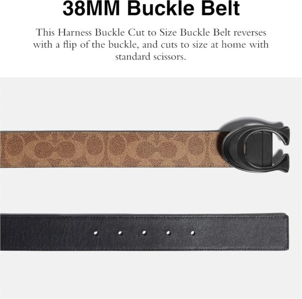 Cintura Coach reversibile uomo marrone nero 115 cm-1