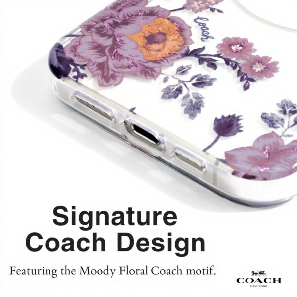 Custodia iPhone 15 Pro Coach MagSafe Moody Floral Protezione