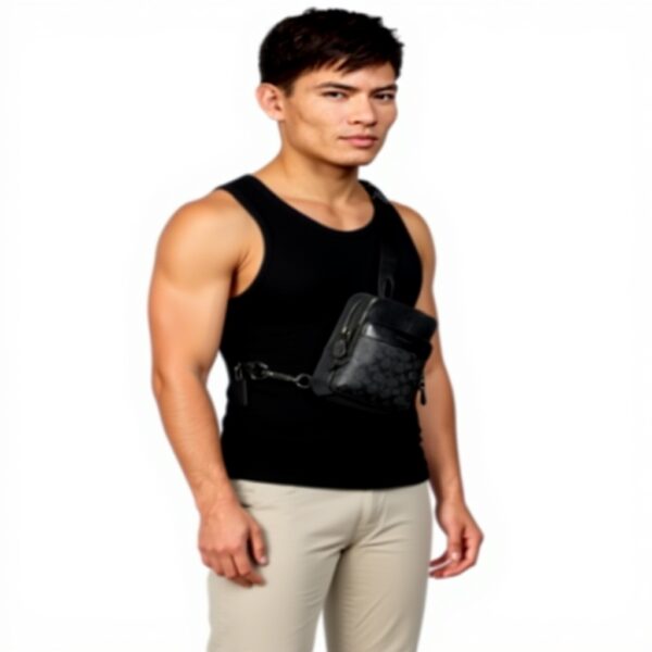 Borsa a spalla Coach Gotam Uomo pelle tela rivestita