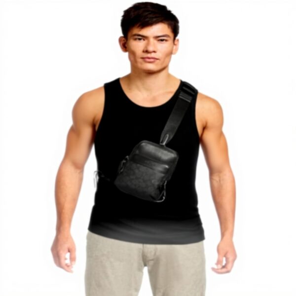 Borsa a spalla Coach Gotam Uomo pelle tela rivestita