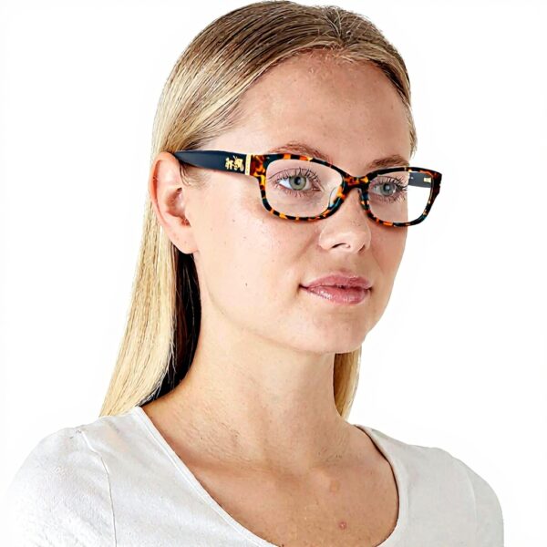 Occhiali Coach femminili Teal Confetti montatura