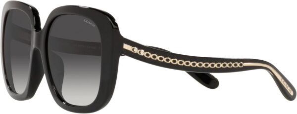 Occhiali da sole Coach HC8323U neri lenti sfumate donna-2