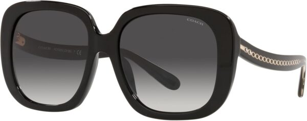 Occhiali da sole Coach HC8323U neri lenti sfumate donna-1