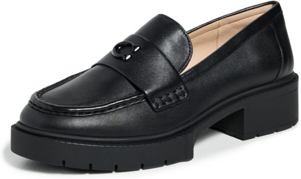 COACH Leah Loafer Donna Nero Pelle Liscia Mocassino-0