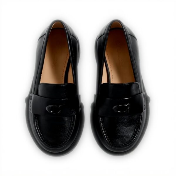 COACH Leah Loafer Donna Nero Pelle Liscia Mocassino