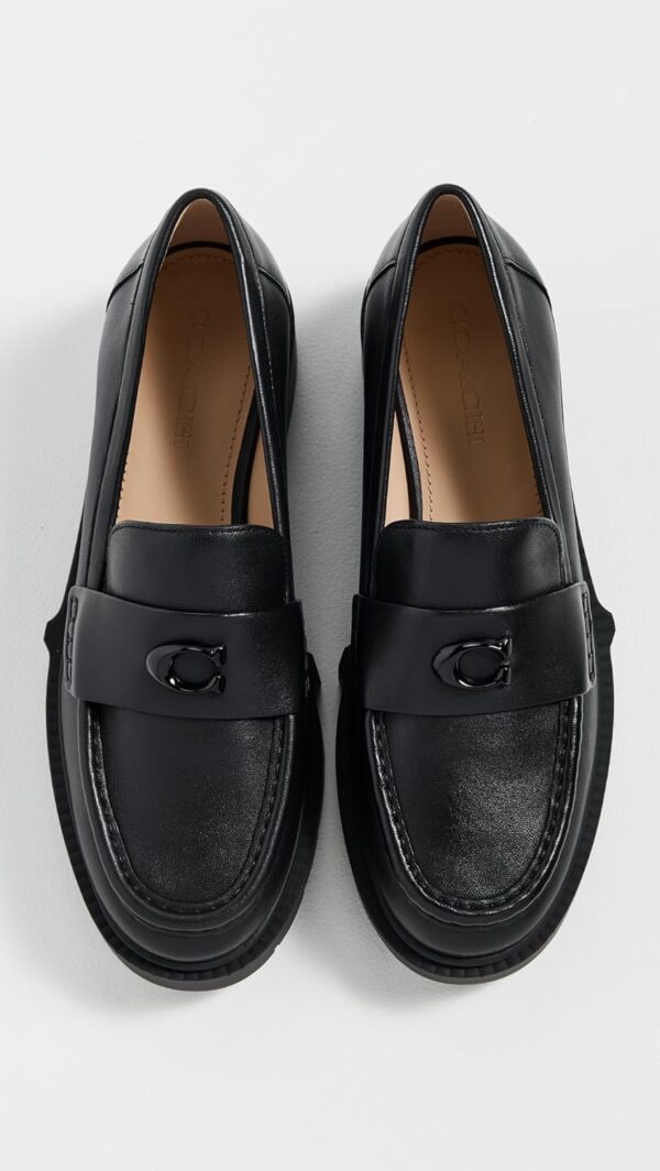 COACH Leah Loafer Donna Nero Pelle Liscia Mocassino-4