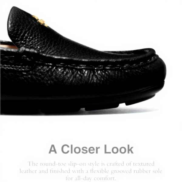 Mocassini Coach Marley Leather Driver Donna Nero Pelle