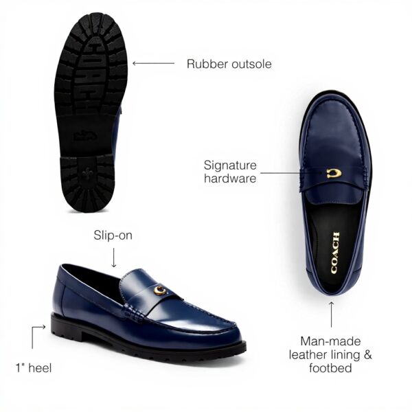 Coach Mocassini donna Jocelyn Backless pelle liscia comfort