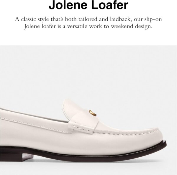 Mocassini Coach Jolene Donna Gesso Scarpe Basse Pelle-1