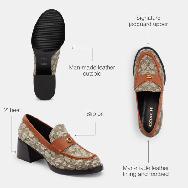 Coach Mocassino donna Natalie Signature Jacquard Cacao Ambra-2