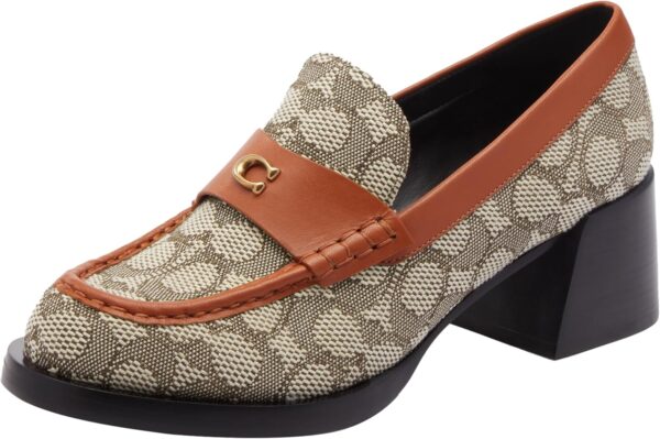 Coach Mocassino donna Natalie Signature Jacquard Cacao Ambra-0
