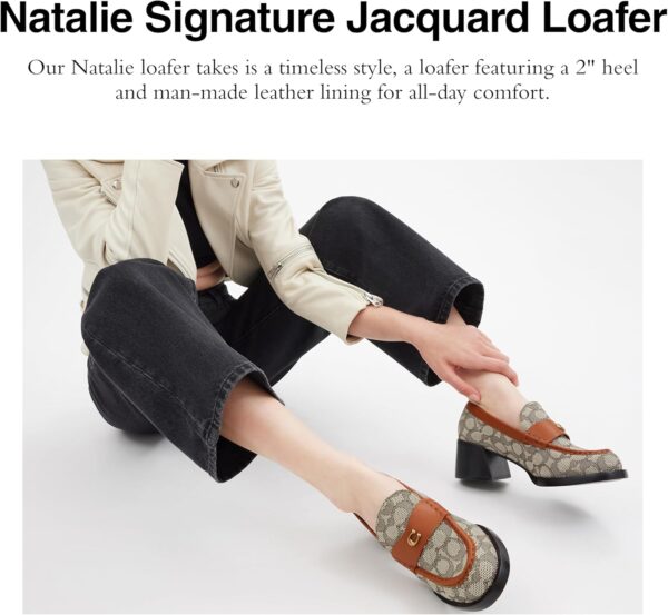 Coach Mocassino donna Natalie Signature Jacquard Cacao Ambra-1