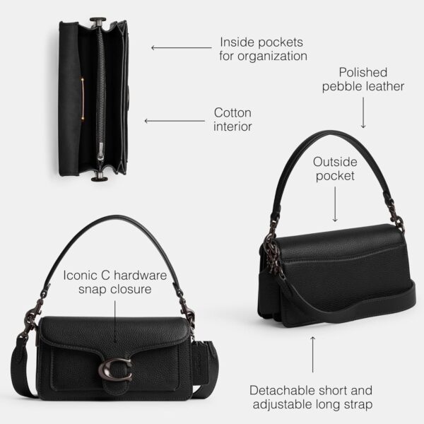 Borsa a Tracolla Coach Polished Pebble Leather Tabby 20-2