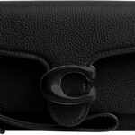 COACH Polished Pebble Tabby Wristlet Nero Borse Donna-0