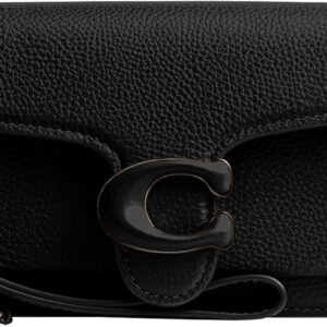 COACH Polished Pebble Tabby Wristlet Nero Borse Donna-0