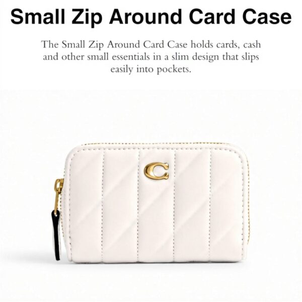 Portafoglio donna COACH pelle cerniera custodia carte