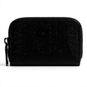 Portafoglio Coach donna pelle cerniera perimetrale nero