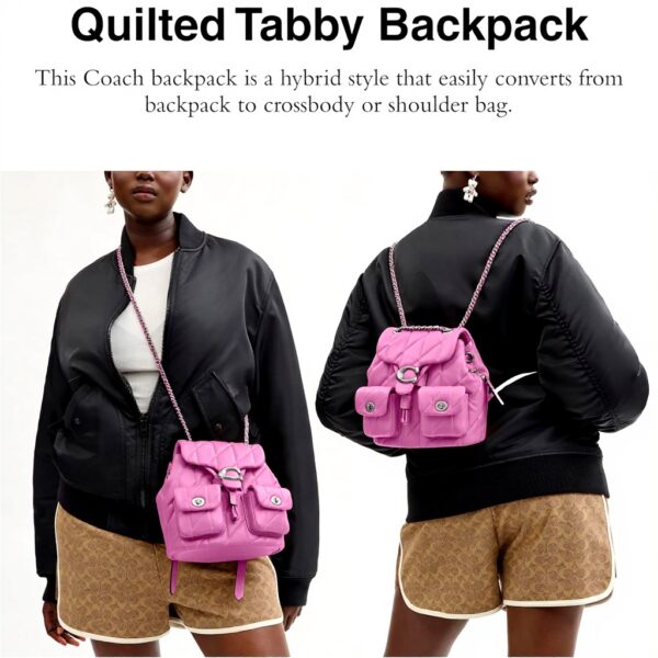 Zaino Coach Tabby Trapuntato Donna Borsa Pelle Nappa