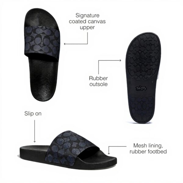 Coach Signature Coated Canvas Pool Slide Sandali Uomo