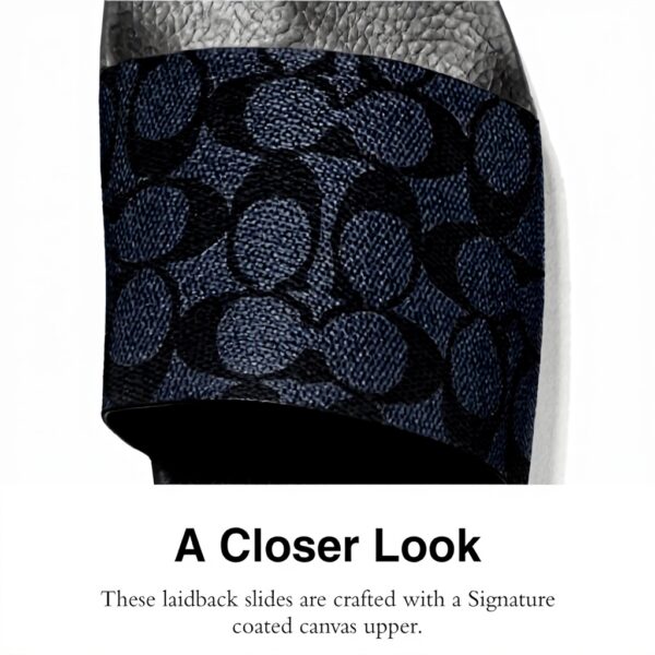 Coach Signature Coated Canvas Pool Slide Sandali Uomo