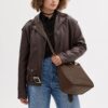 Borsa a spalla Coach pelle morbida Dark Stone donna-4