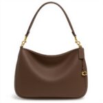 Borsa a spalla Coach pelle morbida Dark Stone donna