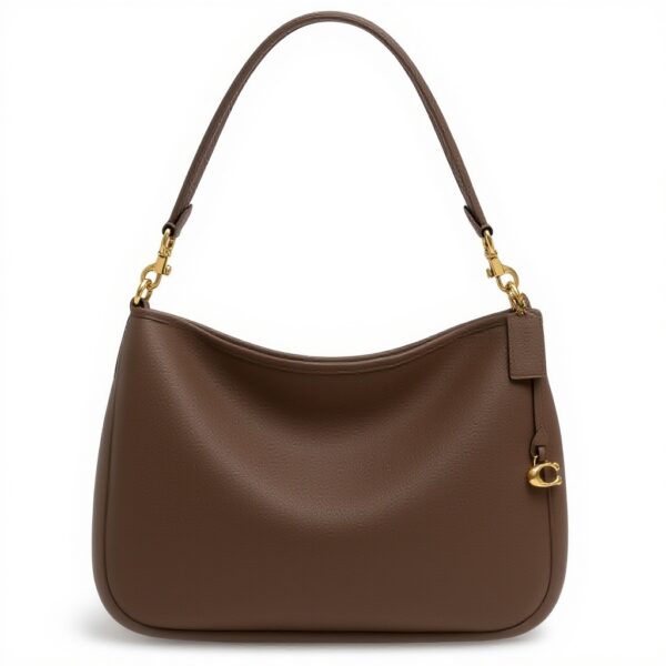 Borsa a spalla Coach pelle morbida Dark Stone donna