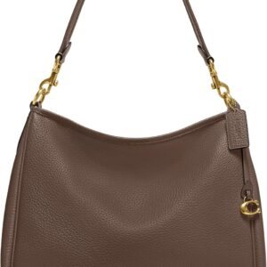 Borsa a spalla Coach pelle morbida Dark Stone donna-0