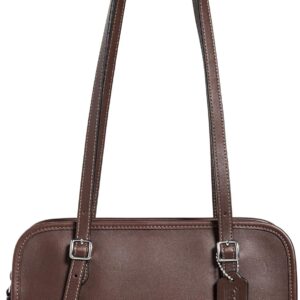 Borsa a spalla COACH Swing Zip pelle Donna Acero-0