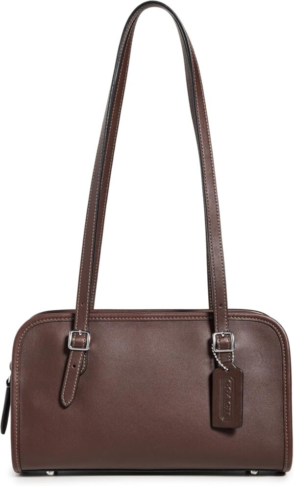 Borsa a spalla COACH Swing Zip pelle Donna Acero-0