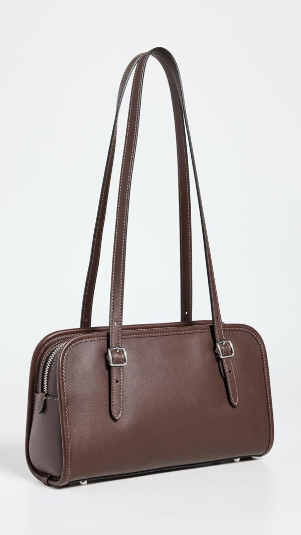 Borsa a spalla COACH Swing Zip pelle Donna Acero-3