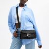 COACH Tabby Borsa a tracolla pelle lucida nero donna-4