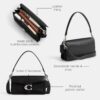 COACH Tabby Borsa a tracolla pelle lucida nero donna-2